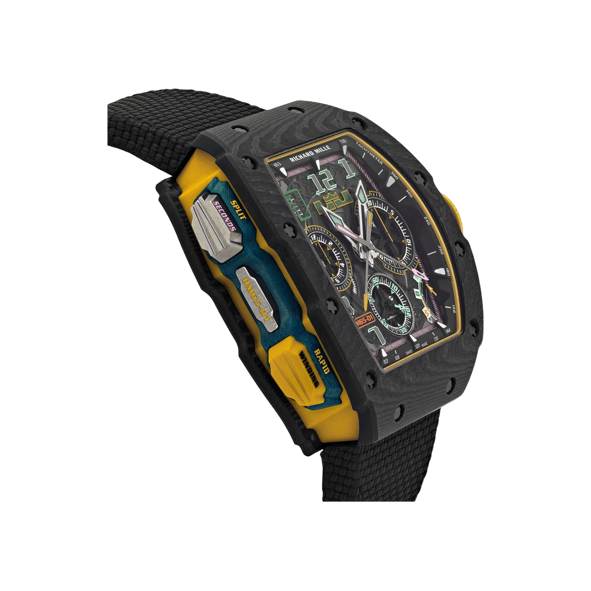 Richard Mille RM 65-01 LeBron James Edition Split-Seconds Chronograph Carbon 44mm Skeleton Dial Men's Watch – additional product photo 2