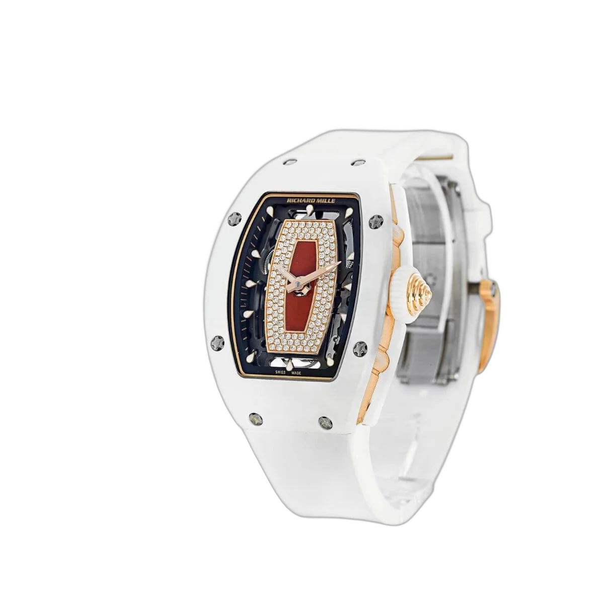 Richard Mille Rm07-01 Rg-Atz Diamond Set White Ceramic Case Red Jasper Dial – additional product photo 4