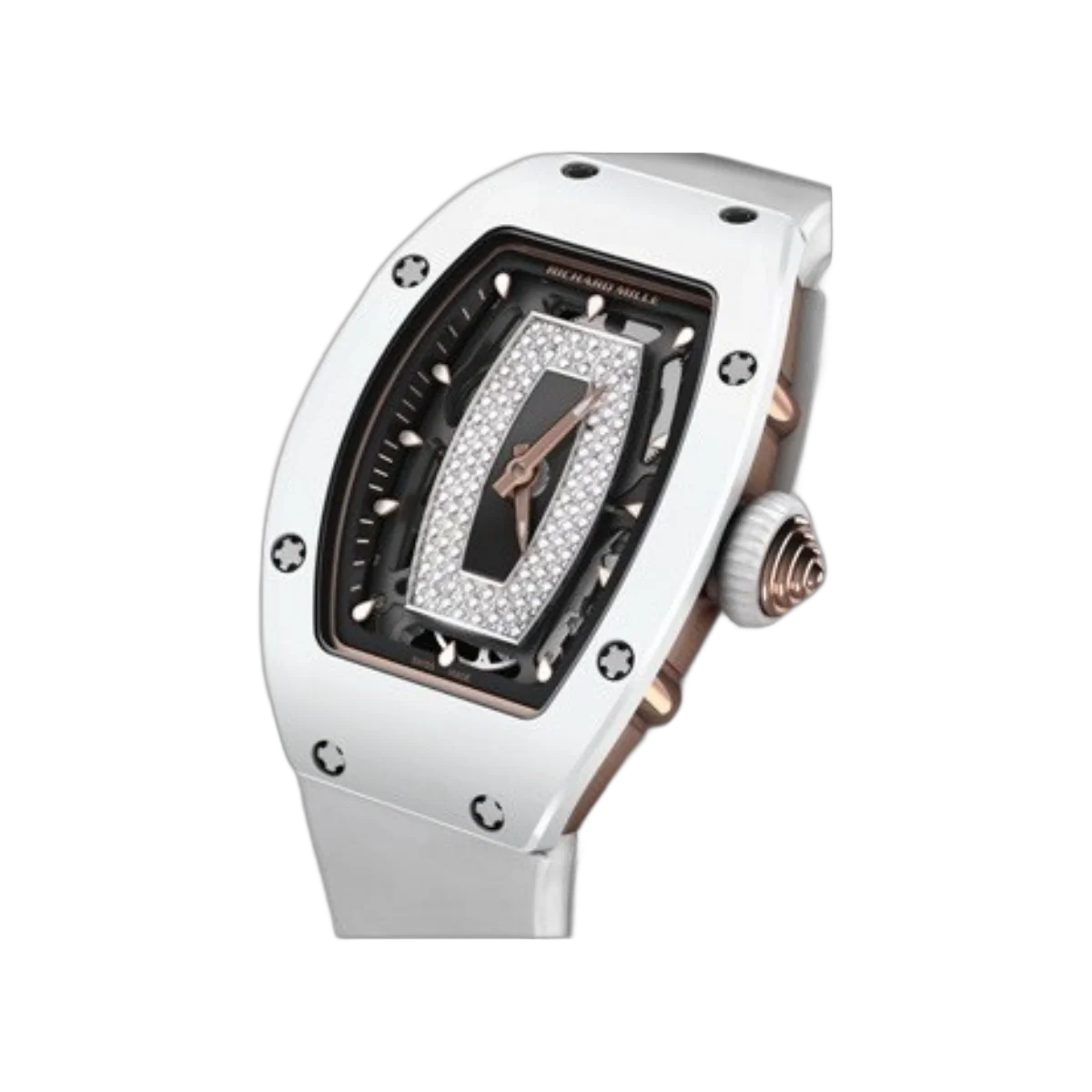 Richard Mille RM07-01 White Ceramic White Rubber Straps – additional product photo 2