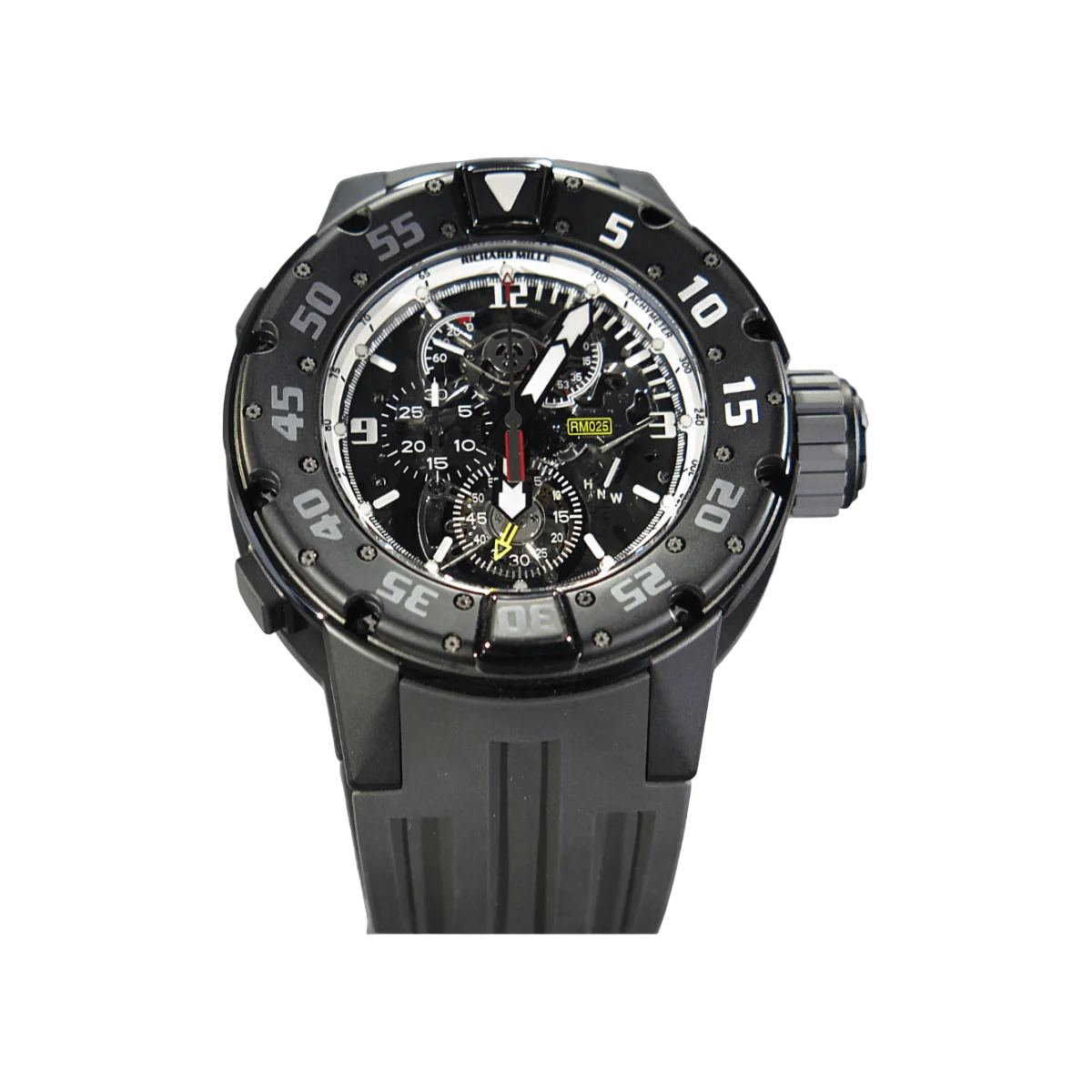 Richard Mille Tourbillon RM025 AN CA TI Chronograph Diver 49.7mm Black Dial Mens Watch