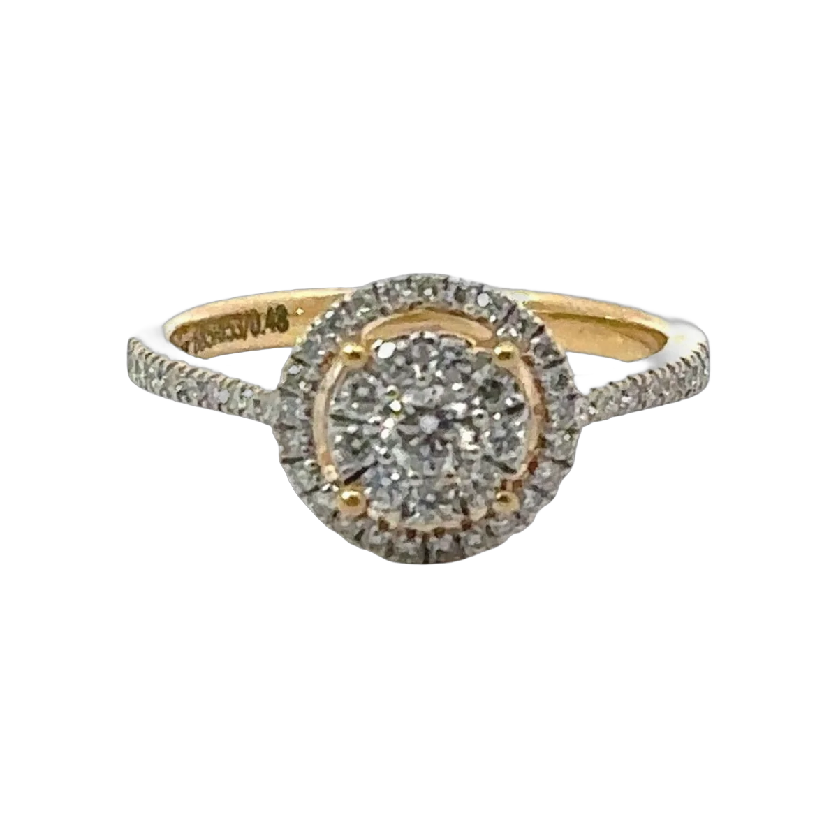 RING-0.48CTS-HRD-E-F/VS-SI, 685RI,Total Wt - 3.89gm