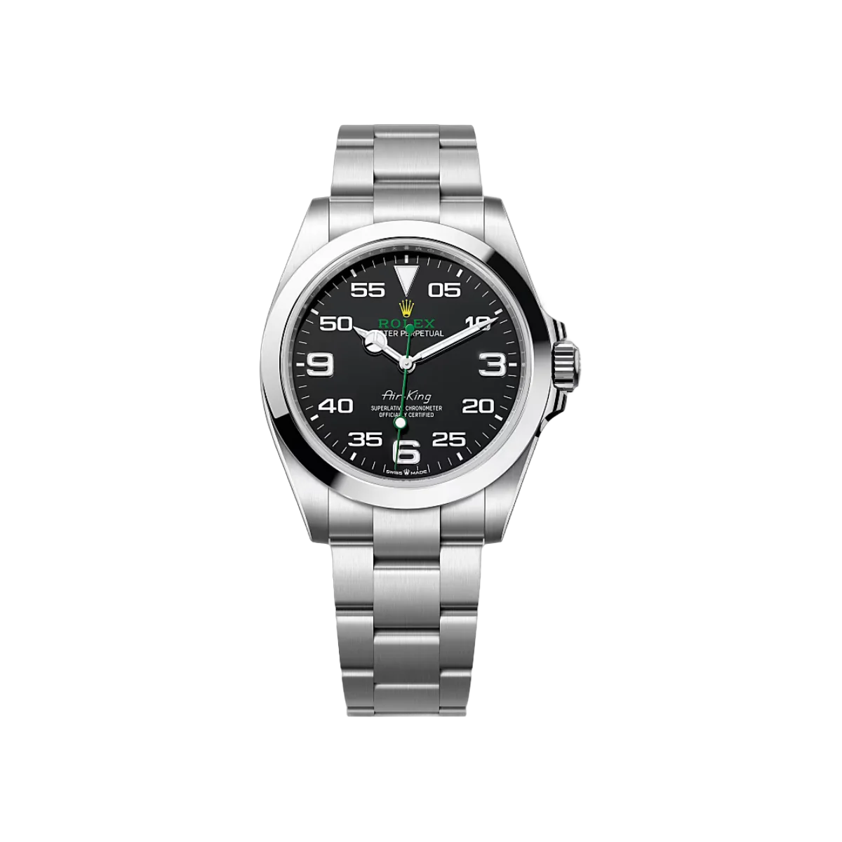 Rolex Air King 126900-0001 Black Dial Smooth Bezel 40Mm Stainless Steel Oyster Bracelet Men's Watch