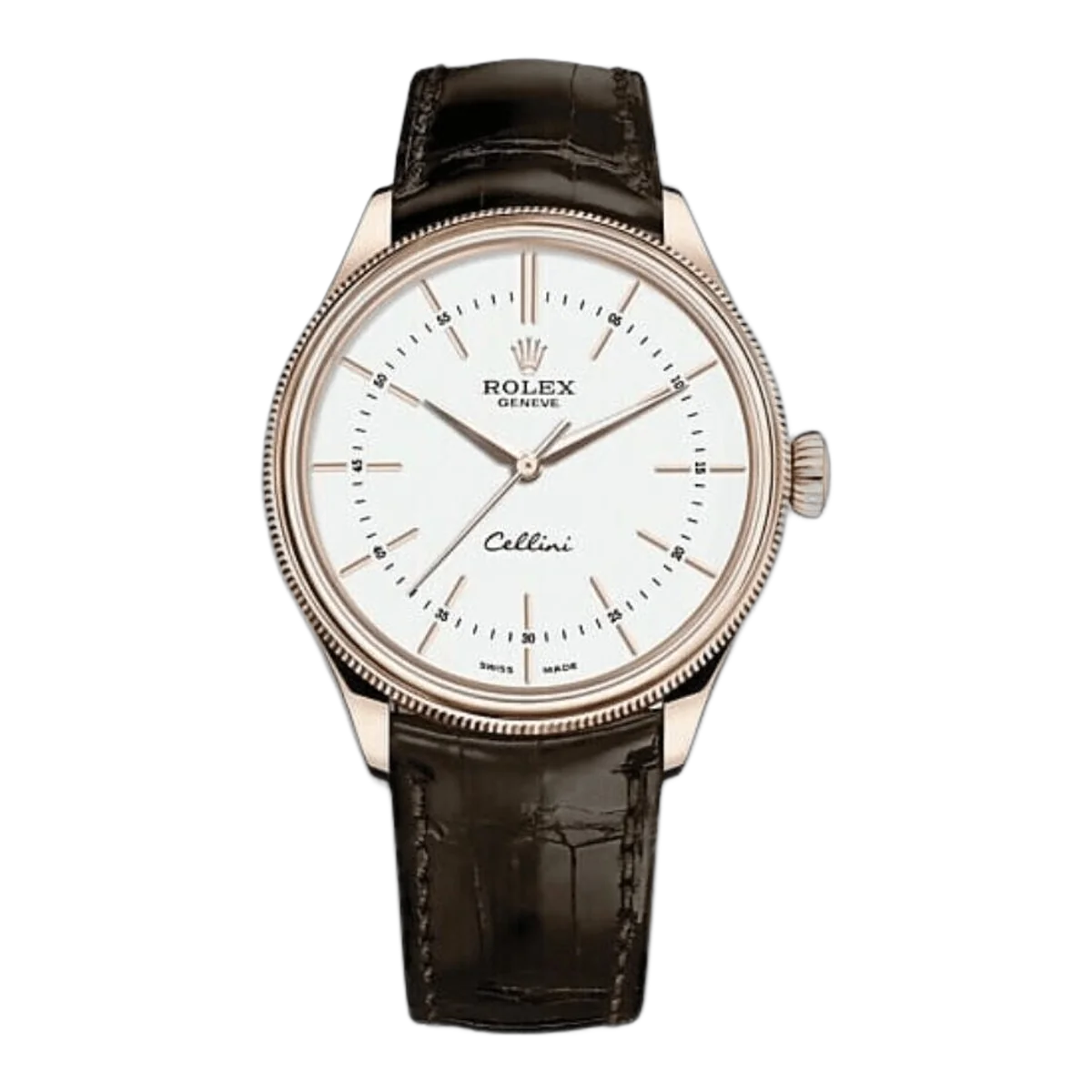 Rolex Cellini M50505-0020 39 Mm 18 Ct Everose Gold Polished Finish