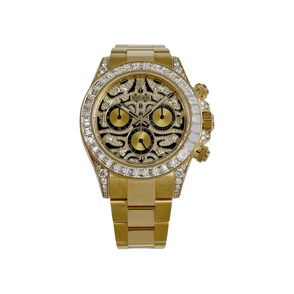 Rolex Cosmograph Daytona 116598TBR Eye of the Tiger Yellow Gold Diamond Bezel 40mm Men's Watch – additional product photo 2