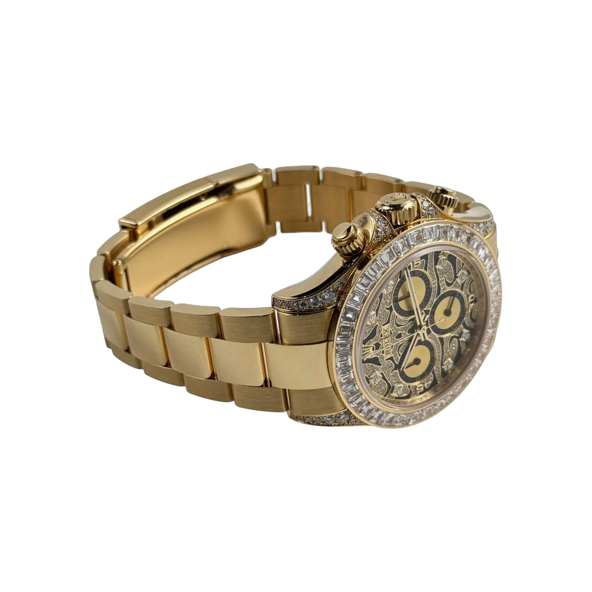 Rolex Cosmograph Daytona 116598TBR Eye of the Tiger Yellow Gold Diamond Bezel 40mm Men's Watch – additional product photo 4