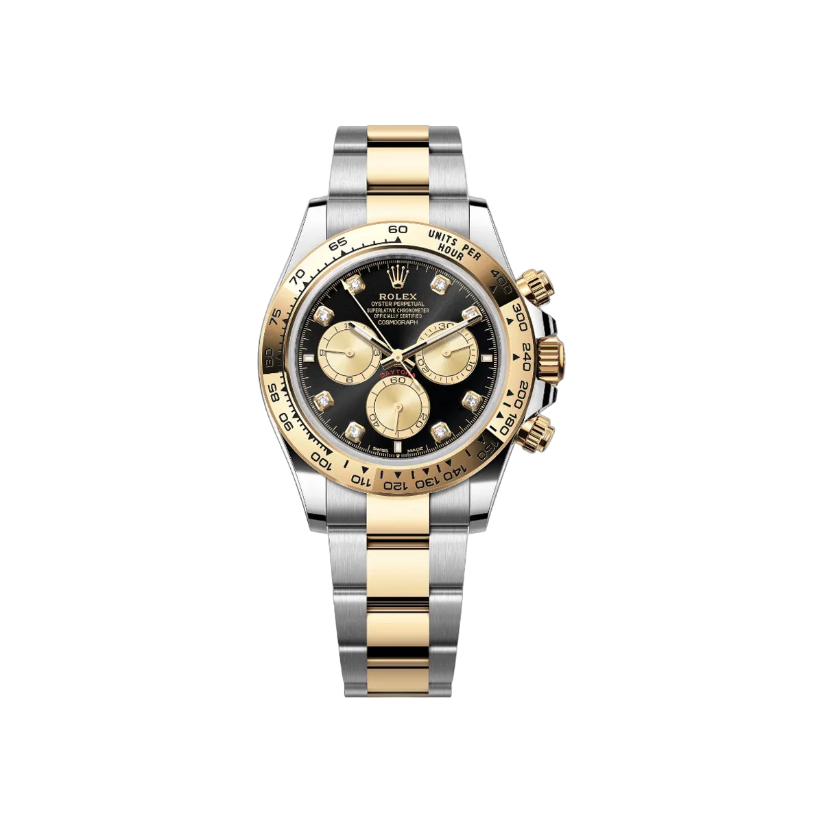 Rolex Cosmograph Daytona 126503-0002 Oystersteel & Yellow Gold 40mm Black Diamond Dial Men's Watch