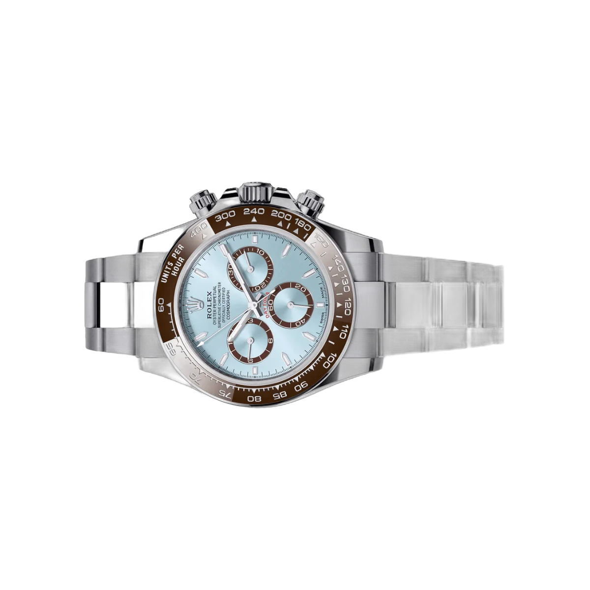 Rolex Cosmograph Daytona 126506 Chestnut Brown Bezel Oyster Platinum Bracelet Ice Blue Dial – additional product photo 3