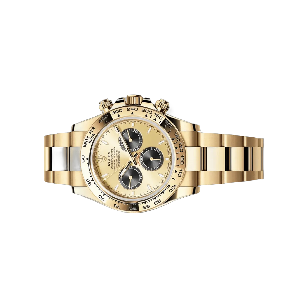 Rolex Cosmograph Daytona 126508-0006 Yellow Gold Oyster Bracelet Champagne Stick Dial – additional product photo 2