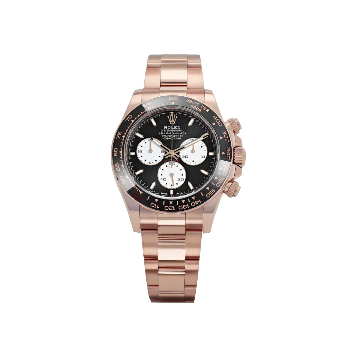 Rolex Cosmograph Daytona 126525LN Le-Mans Rose Gold Black Ceramic Bezel Black Dial 40mm Men's Watch