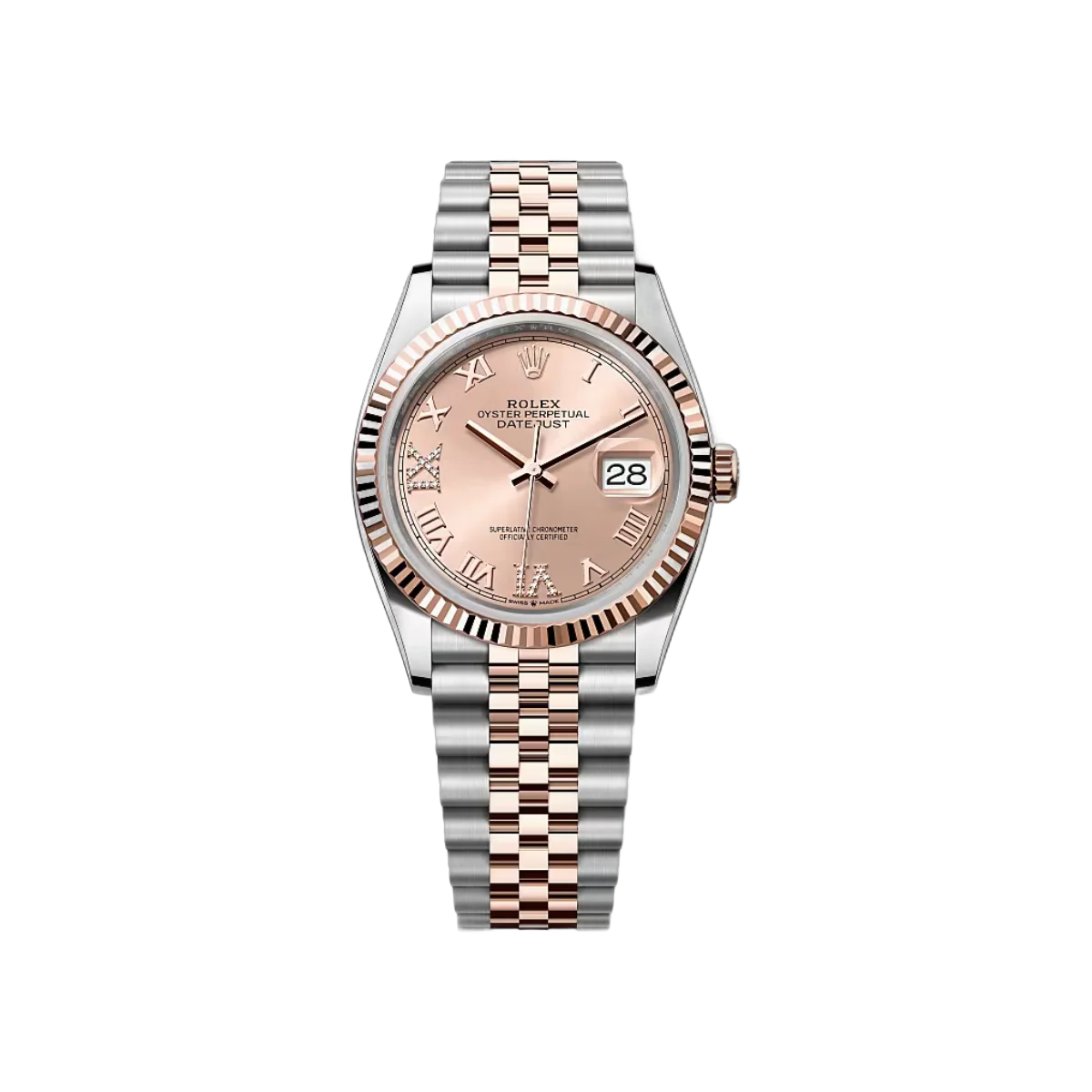 Rolex Datejust 126231-0027 Oystersteel-Everose Gold Rose Dial 36mm Women’s Watch
