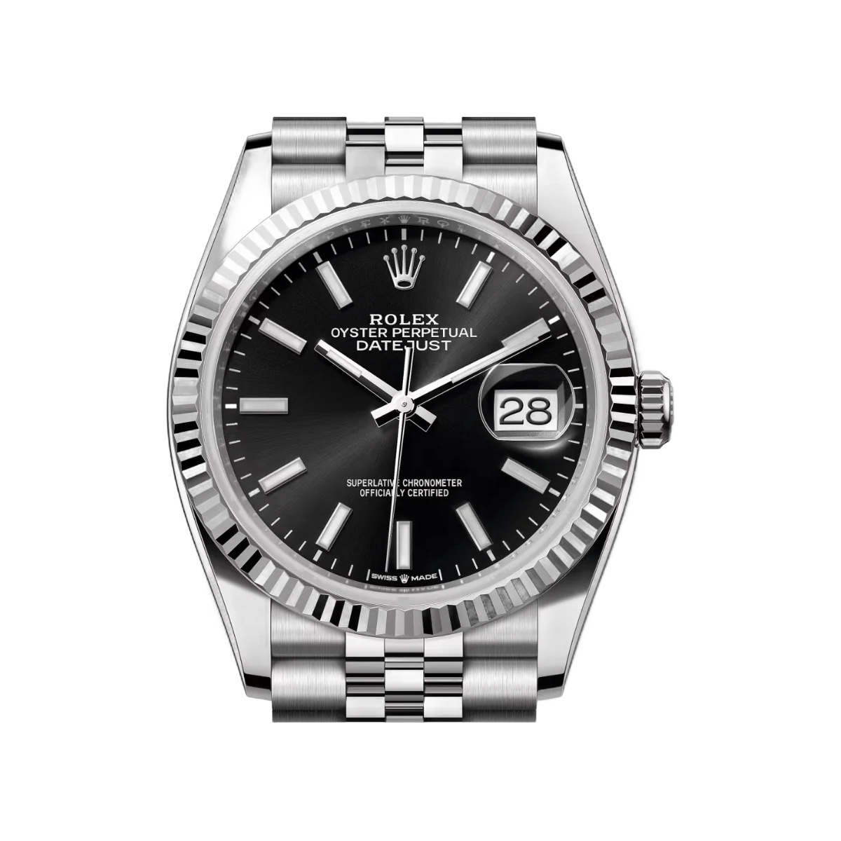 Rolex Datejust 126234-0015 Oystersteel White Gold Black Index Dial 36 Unisex Watch – additional product photo 3