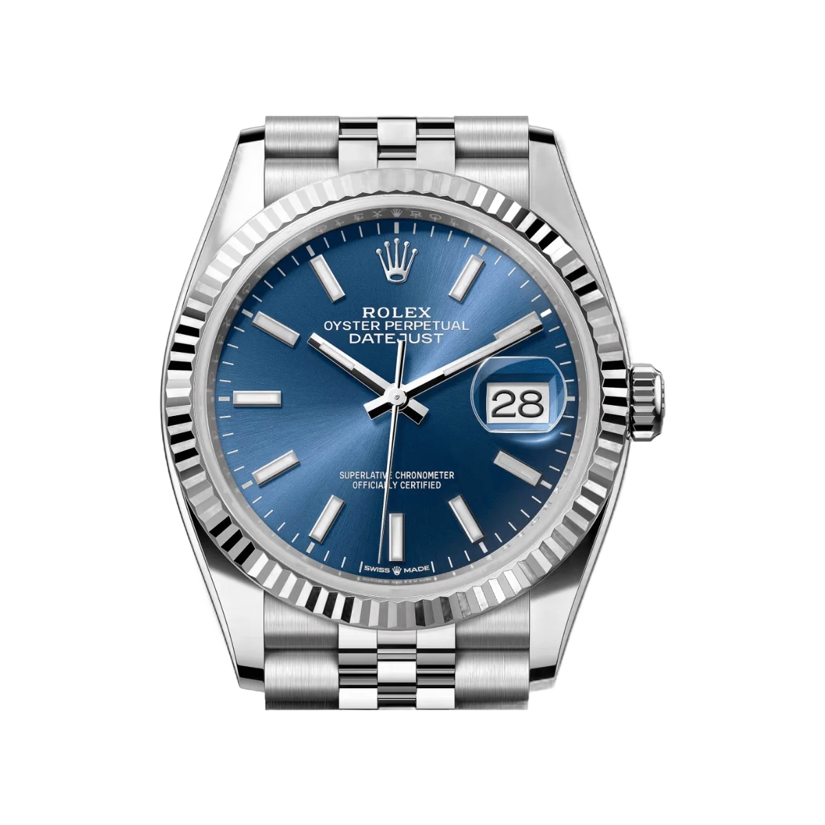Rolex Datejust 126234-0017 Oystersteel White Gold Bright Blue Dial 36mm Unisex Watch – additional product photo 3