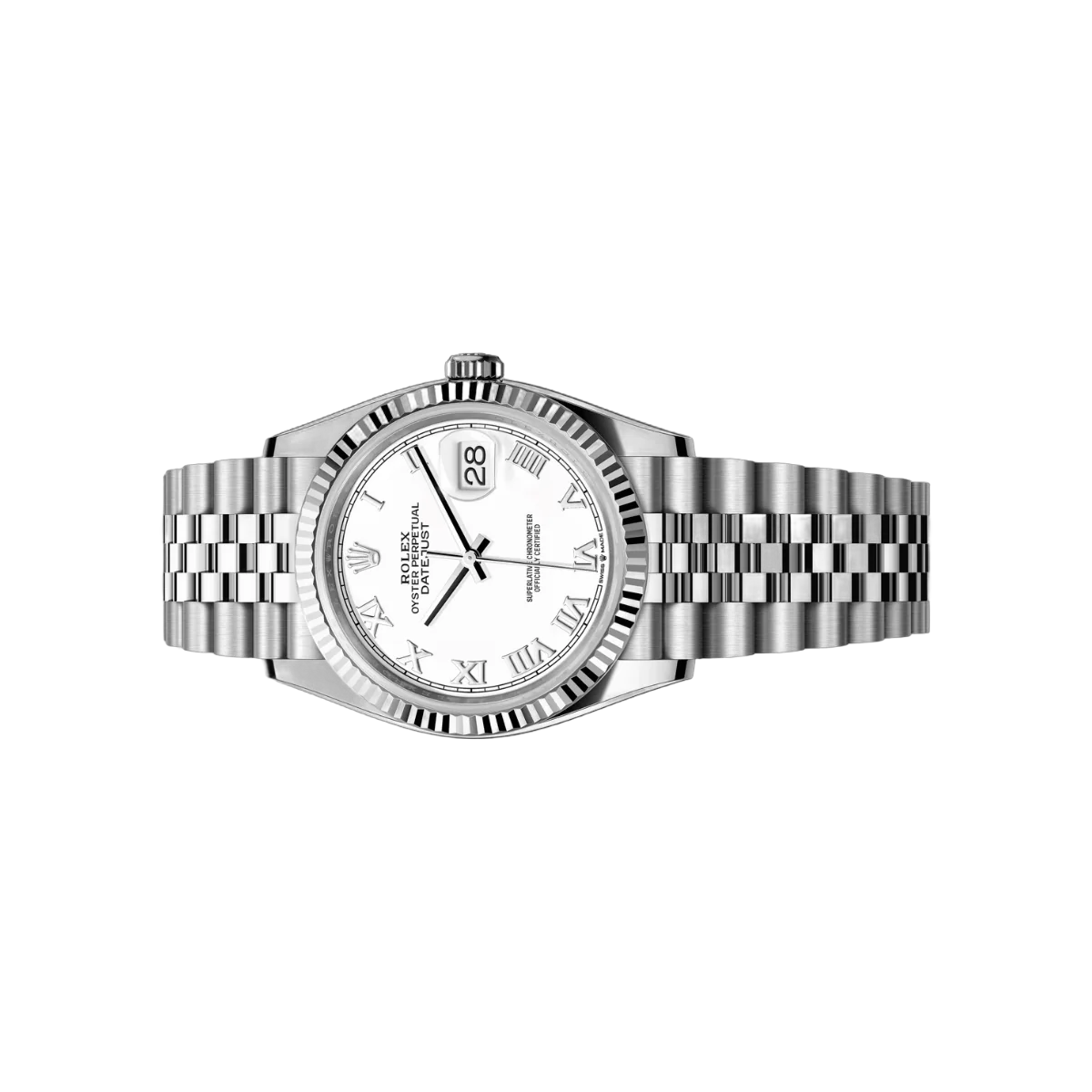 Rolex Datejust 126234-0025 Oystersteel White Gold White Roman Dial 36mm Unisex Watch – additional product photo 3