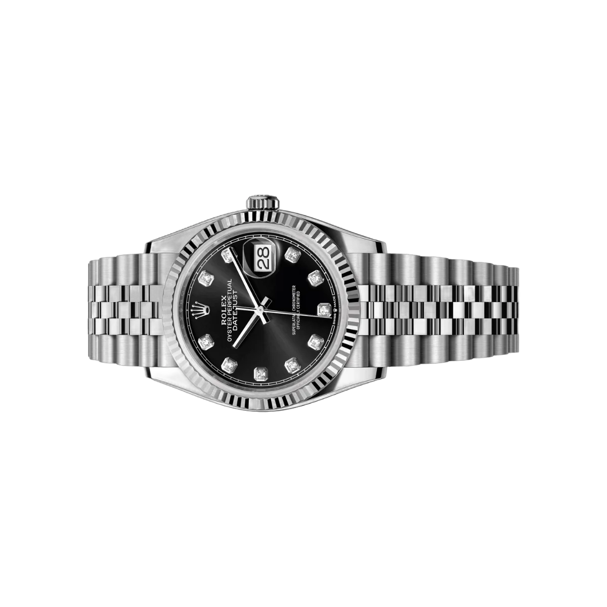 Rolex Datejust 126234-0027 Oystersteel White Gold Diamond Numerals Bright Black Dial 36mm Unisex Watch – additional product photo 2