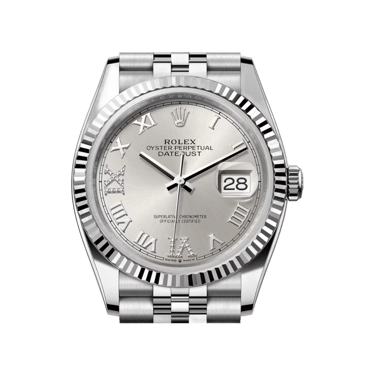 Rolex Datejust 126234-0029 Oystersteel And White Gold 36mm Silver Dial Women’s Watch – additional product photo 3