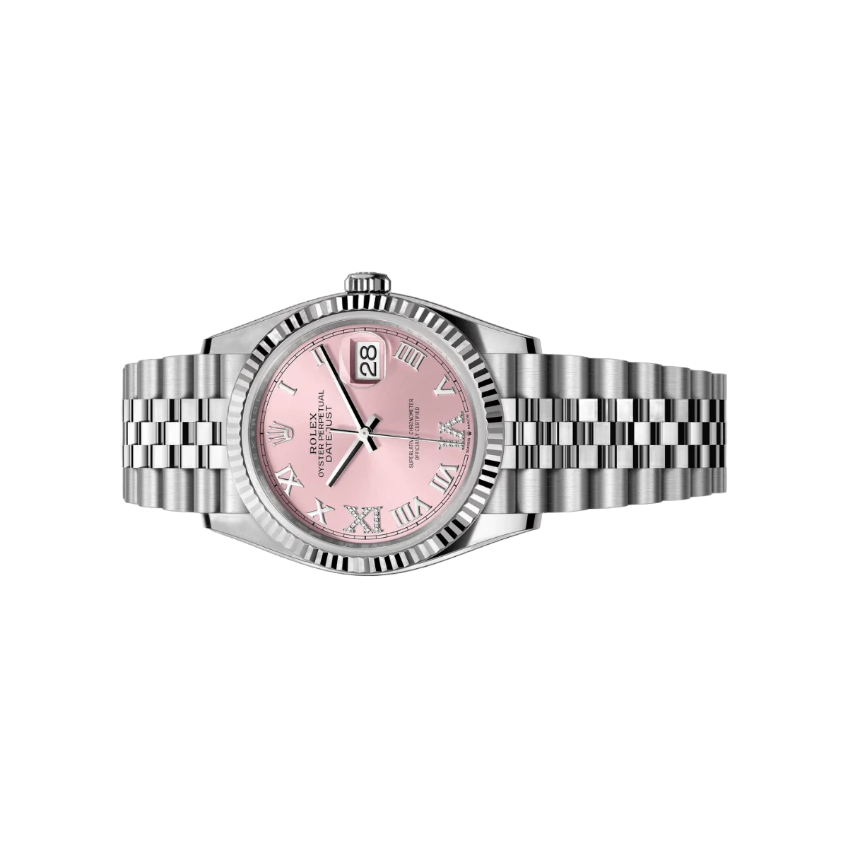 Rolex Datejust 126234-0031 Oystersteel White Gold Roman Numerals Pink Dial 36mm Women’s Watch – additional product photo 2