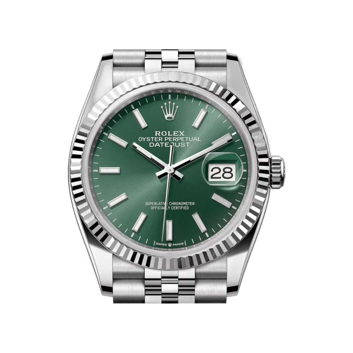 Rolex Datejust 126234-0051 Oystersteel White Gold Mint Green Dial 36mm Unisex Watch – additional product photo 3