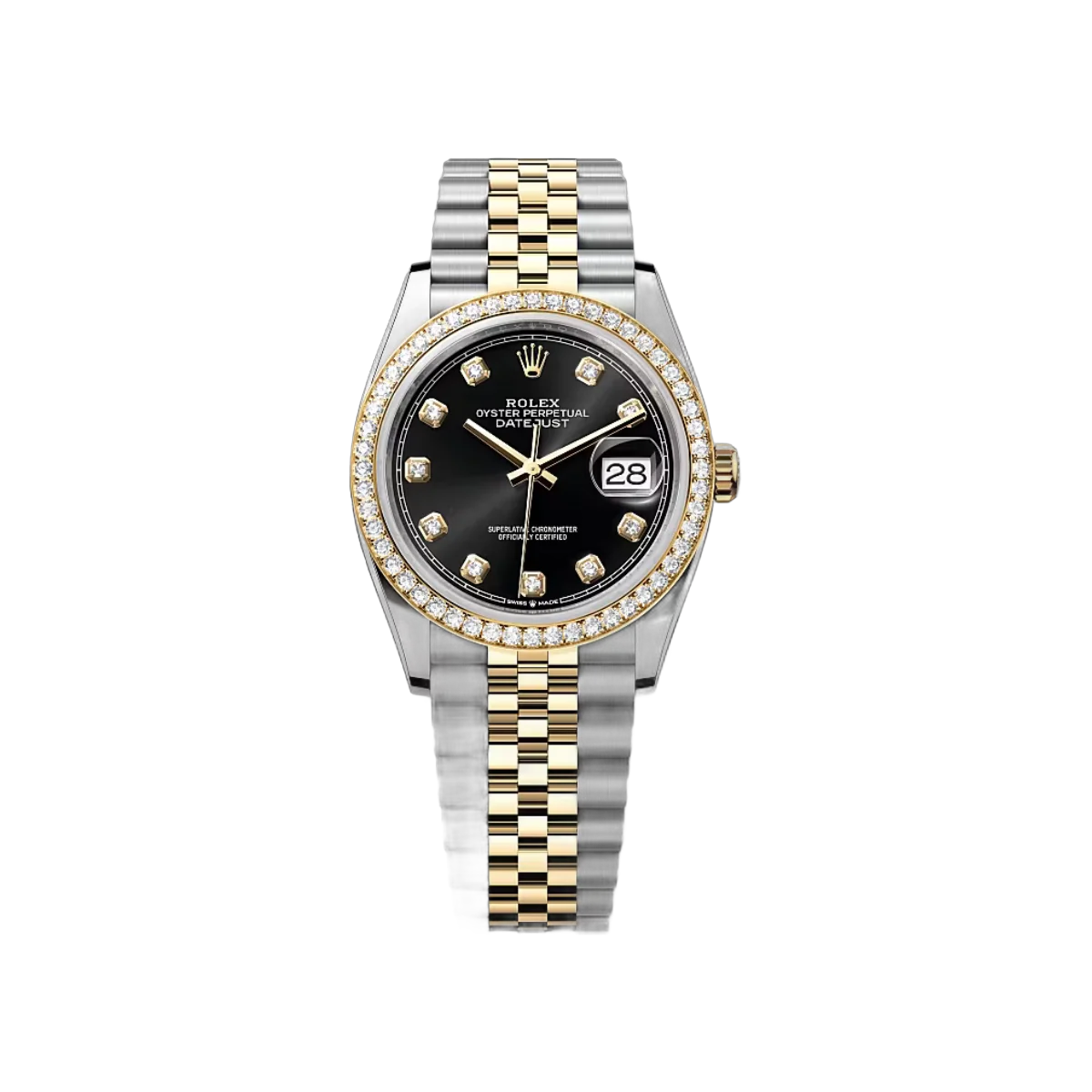Rolex Datejust 126283RBR-0007 Oystersteel And Yellow Gold Bright Black Dial 36mm Women’s Watch