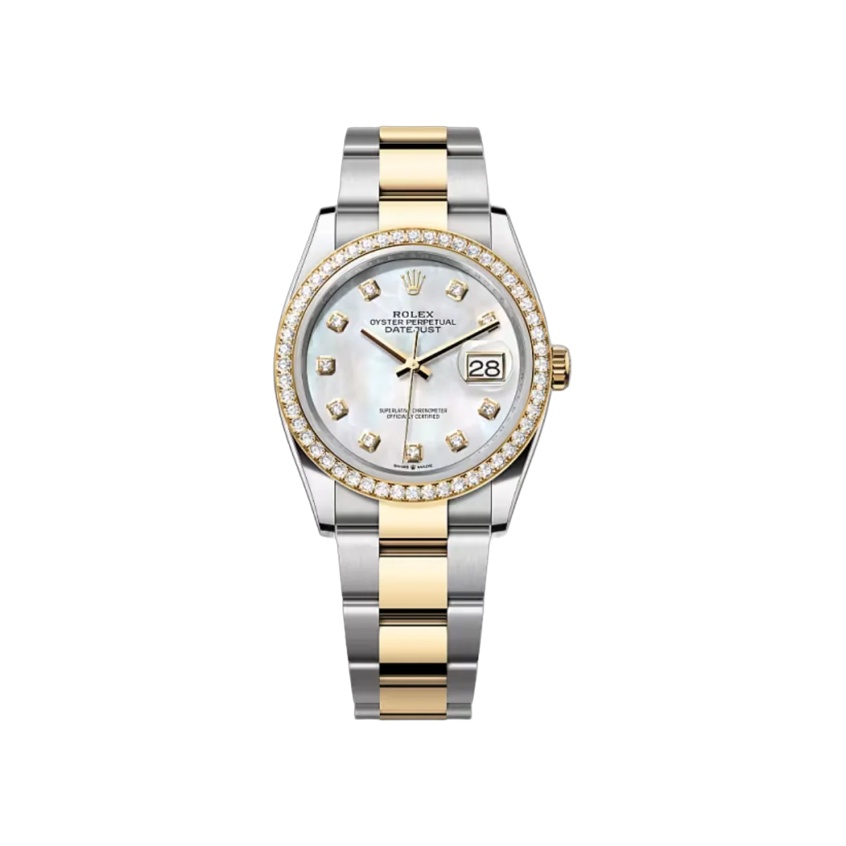 Rolex Datejust 126283RBR-0010 Oystersteel And Yellow Gold MOP Dial 36mm Women’s Watch