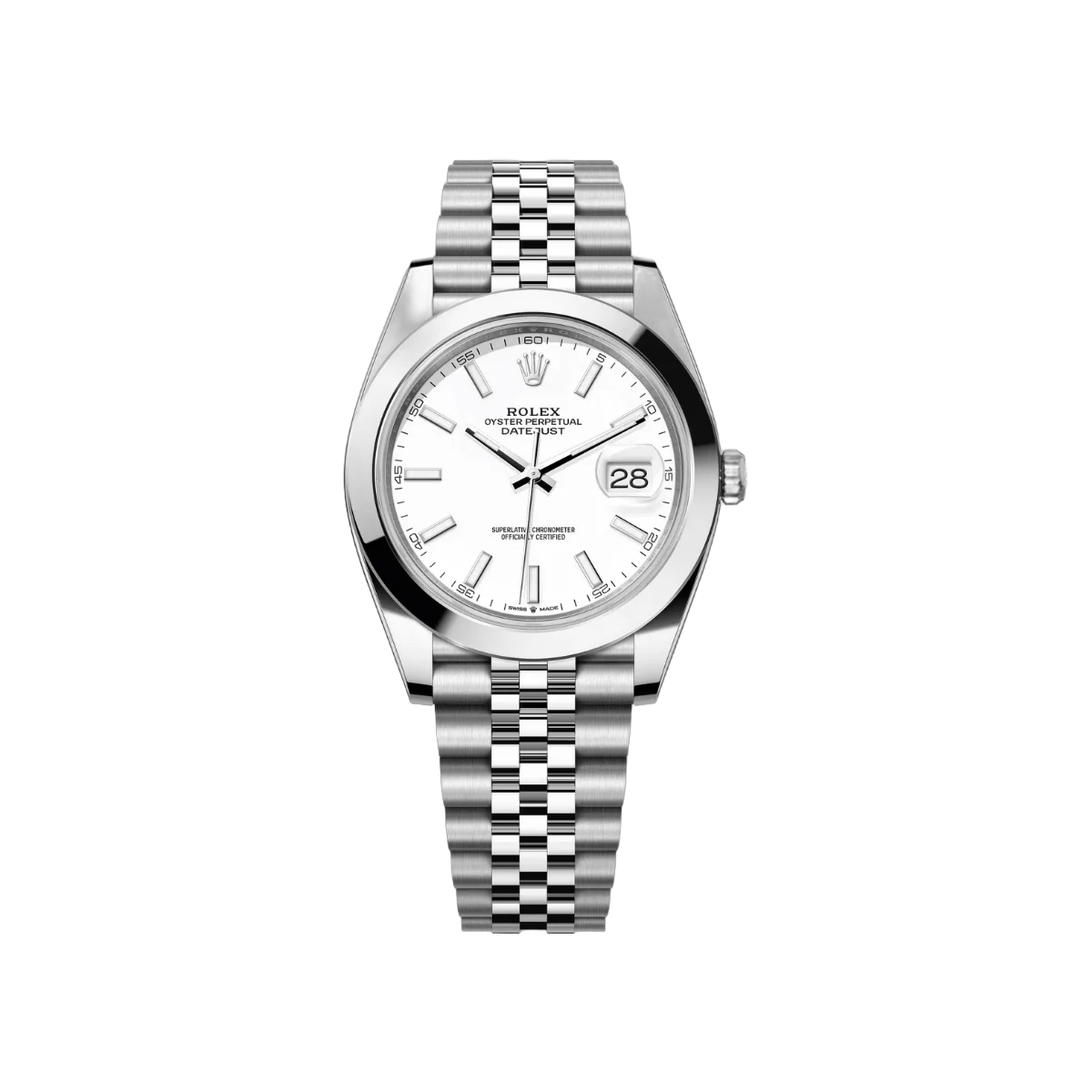 Rolex Datejust 126300-0006 Oyster Perpetual 41mm White Dial Mens Watch