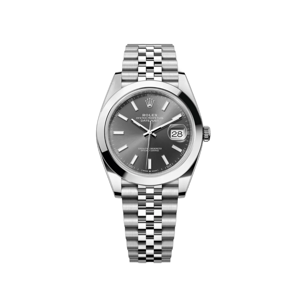 Rolex Datejust 126300-0008 Oyster Perpetual 41Mm Grey Dial Mens Watch