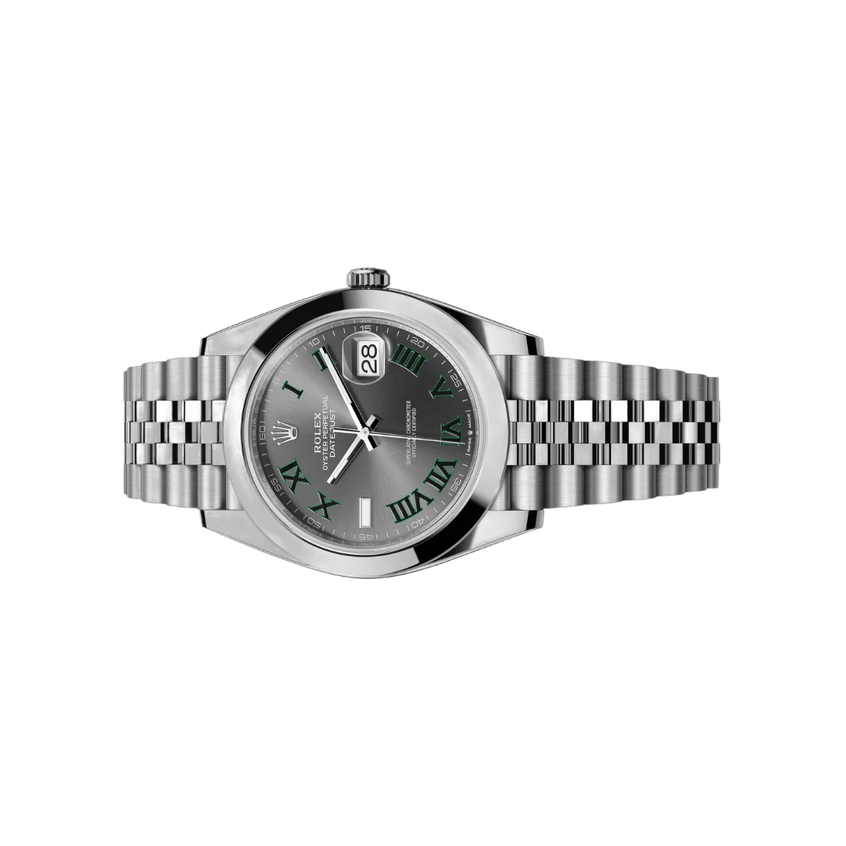 Rolex Datejust 126300-0014 Oyster Perpetual 41Mm Green Roman Numerals Slate Grey Dial Men's Watch – additional product photo 2