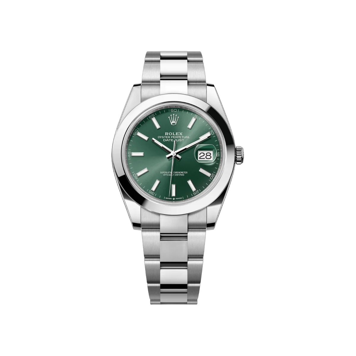 Rolex Datejust 126300-0019 Oyster Perpetual 41mm Mint Green Dial Mens Watch