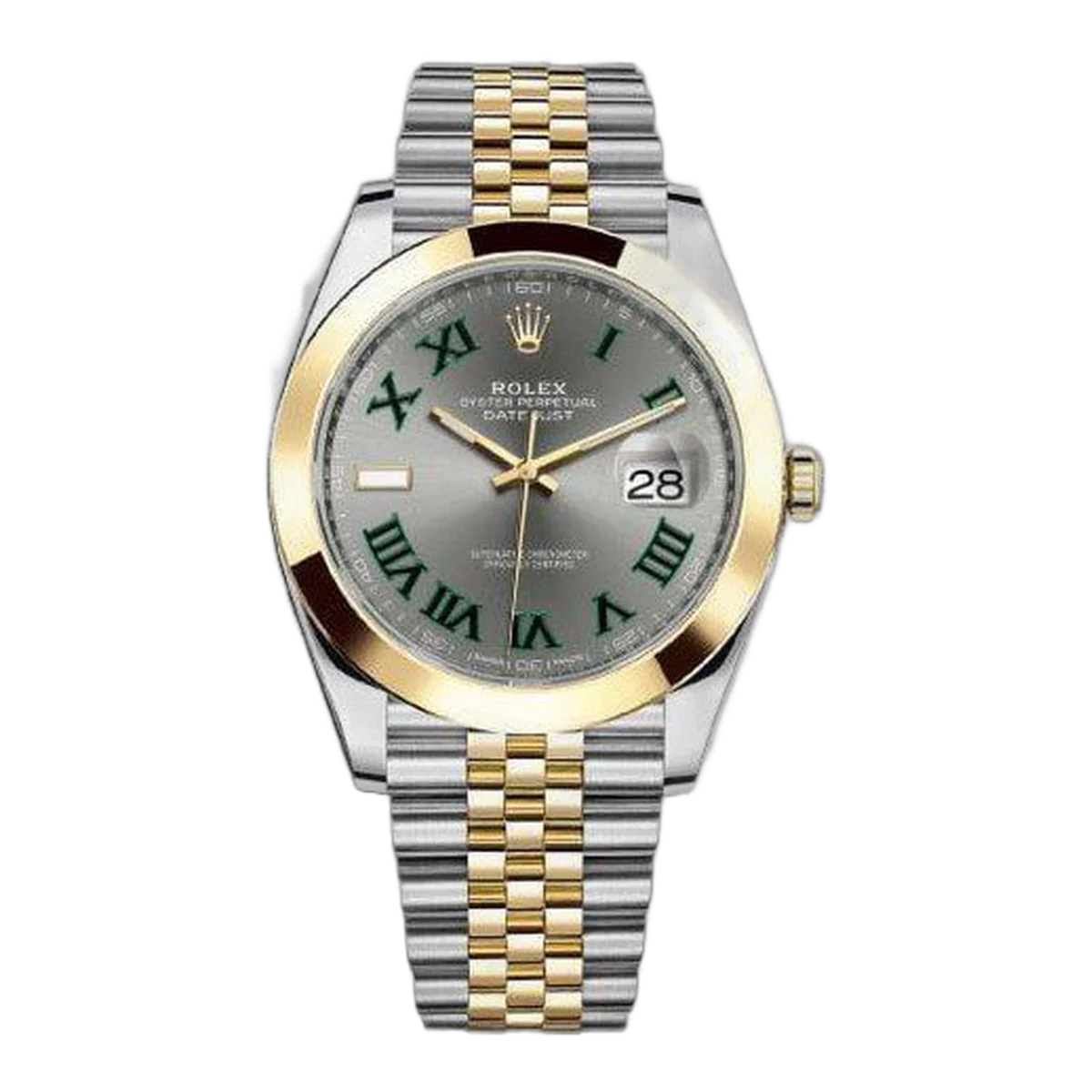 Rolex Datejust 126303 Slgrj Slate Grey Roman Dial Smooth Bezel 41Mm 18K Yellow Gold And Stainless Steel Jubilee Bracelet Men's Watch