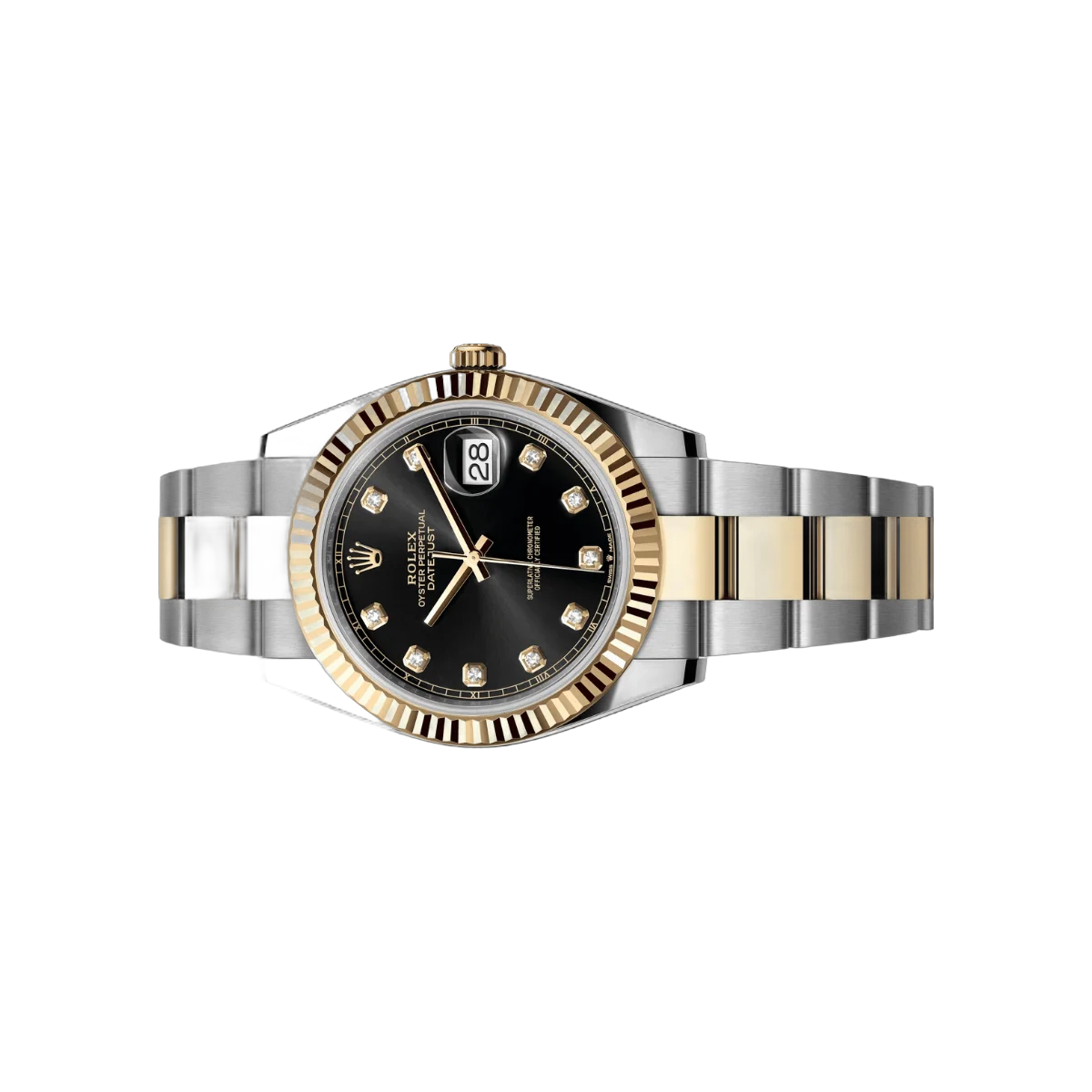 Rolex Datejust 126333-0005 Oystersteel 18kt Yellow Gold Diamond Numerals 41mm Black Dial Mens Watch – additional product photo 2