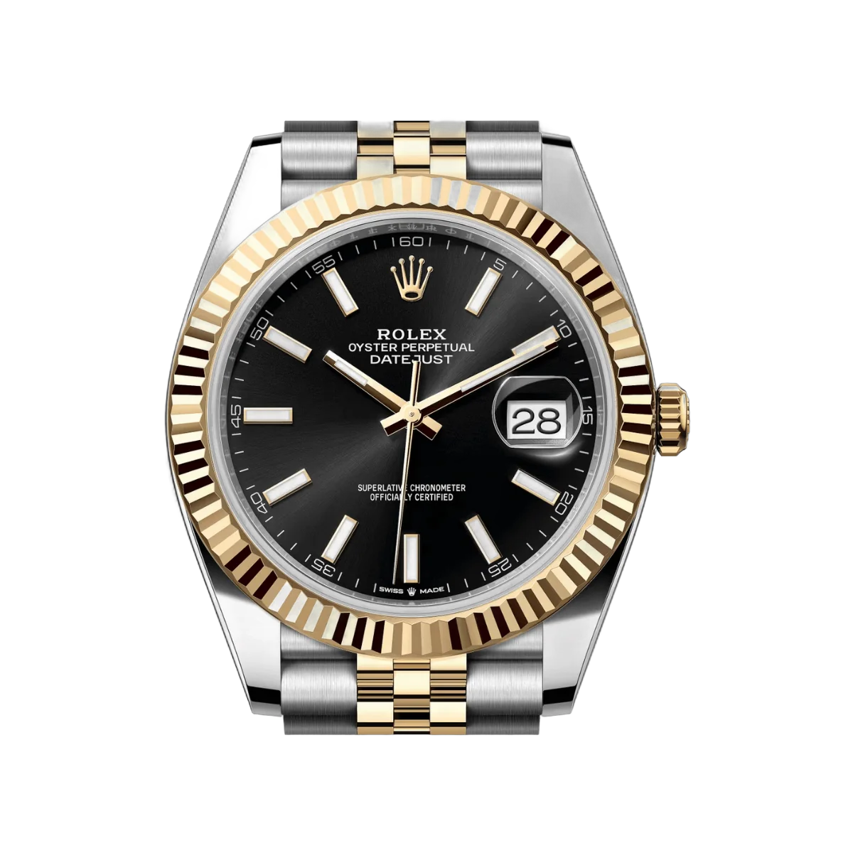 Rolex Datejust 126333-0014 Oystersteel 18Kt Yellow Gold 41mm Black Index Dial Men's Watch – additional product photo 3