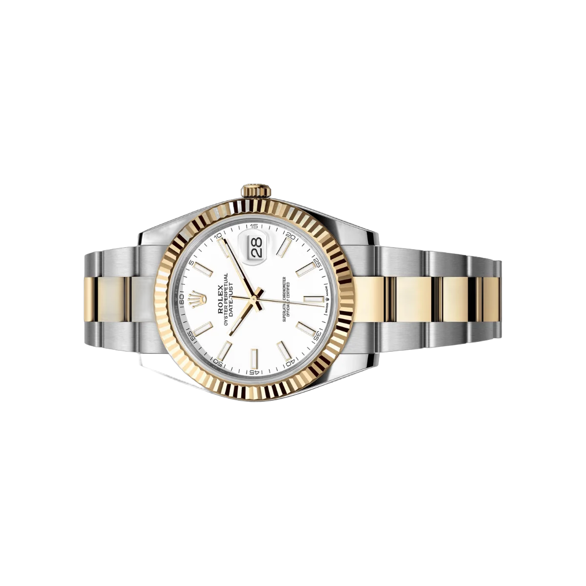 Rolex Datejust 126333-0015 Oystersteel 18kt Yellow Gold 41mm White Dial Mens Watch – additional product photo 2