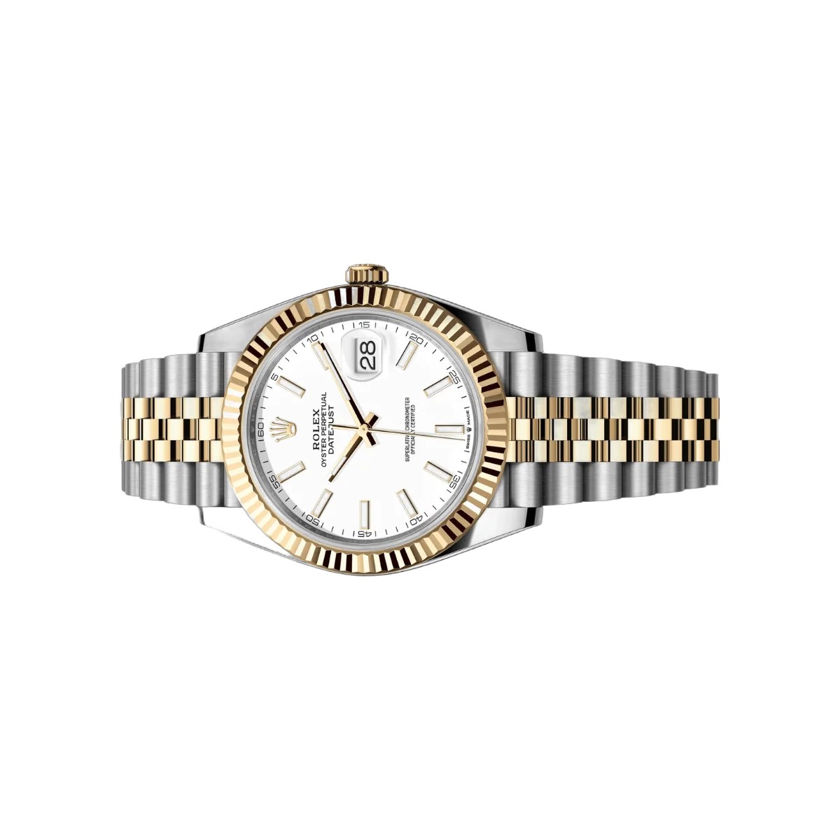 Rolex Datejust 126333-0016 Oystersteel 18kt Yellow Gold 41mm White Dial Mens Watch – additional product photo 2