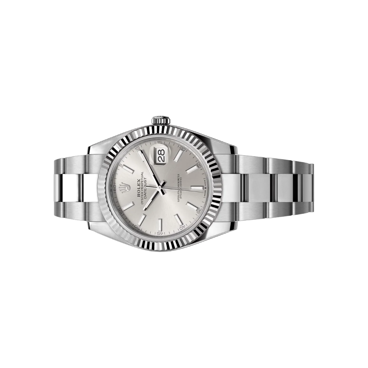 Rolex Datejust 126334-0003 Oystersteel 18K White Gold Bezel Silver Index Dial 41mm Mens Watch – additional product photo 2