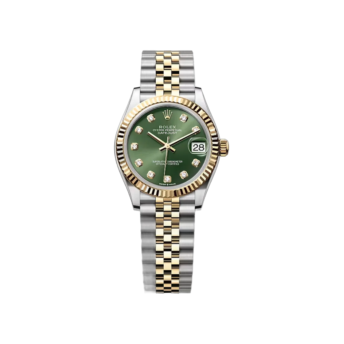 Rolex Datejust 278273-0030 Oystersteel-Yellow Gold Olive Green Dial 31mm Women’s Watch