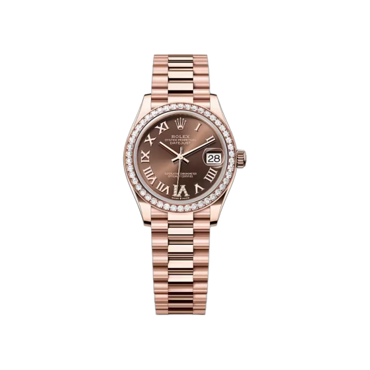 Rolex Datejust 278285RBR-0016 Everose Gold Chocolate Dial 31mm Women’s Watch
