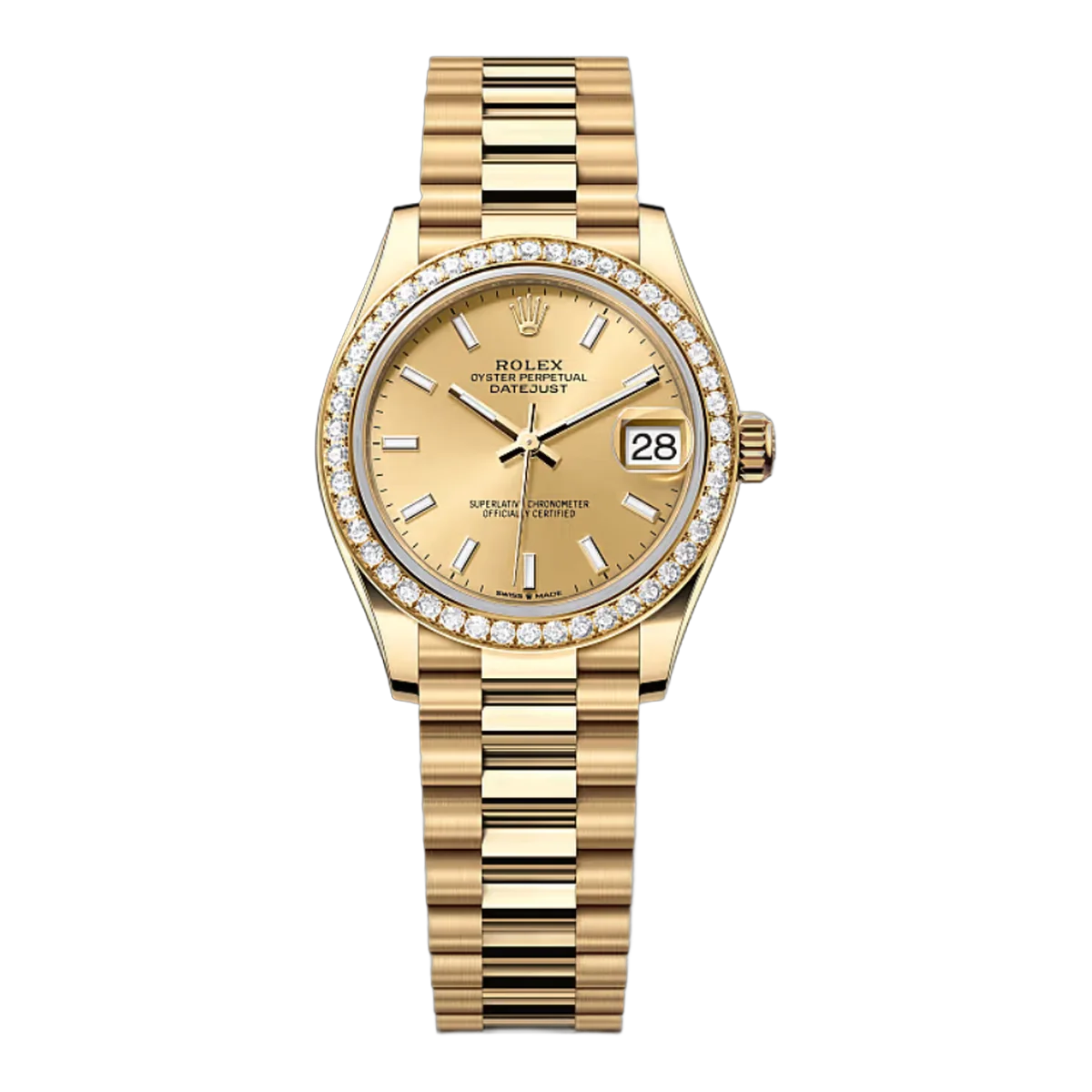 Rolex Datejust 278288RBR-0022 Yellow Gold Champagne Dial 31mm Women’s Watch
