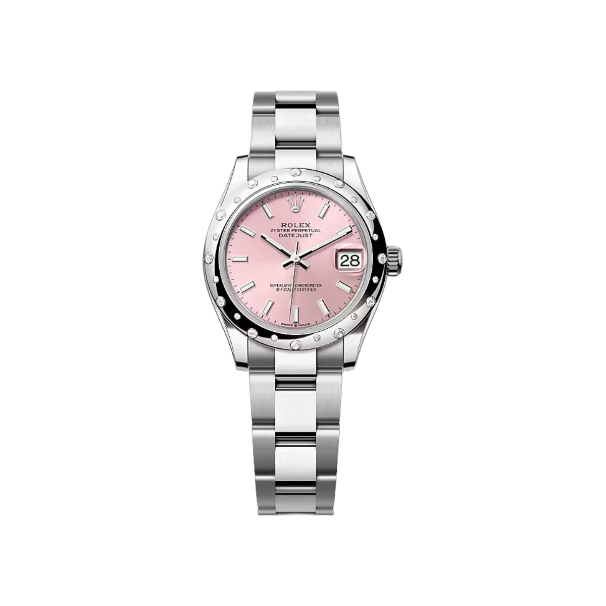 Rolex Datejust 278344RBR-0021 Oystersteel And White Gold Pink Dial 31mm Women’s Watch
