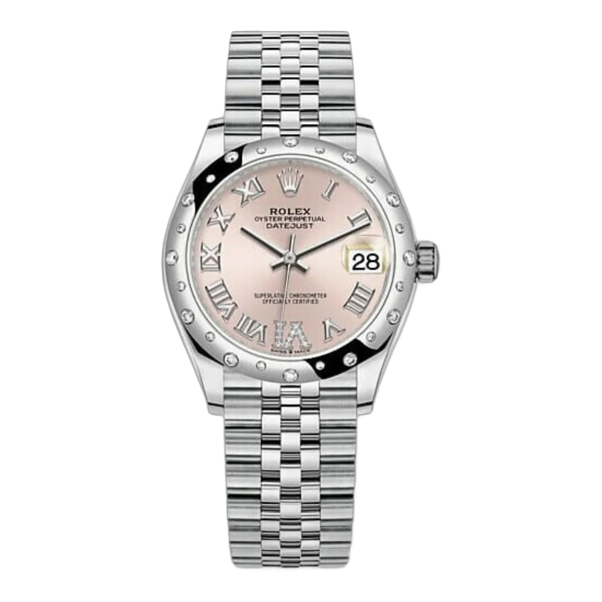 Rolex Datejust 278344Rbr Sdo 46 Diamond Bezel 31Mm Silver Diamond Dial