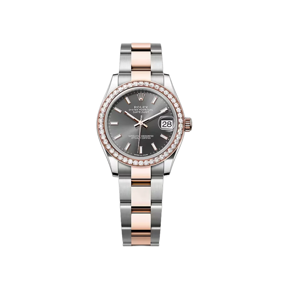 Rolex Datejust 278381RBR-0017 Oystersteel-Everose Gold Slate Dial 31mm Women’s Watch