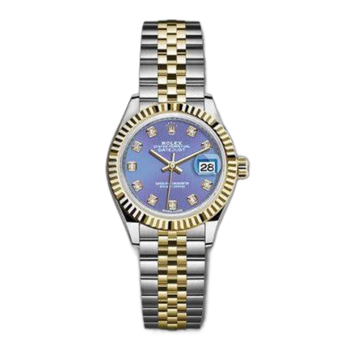Rolex Datejust 279173 Ldj Purple Diamond Dial 28Mm Steel And 18Kt Yellow Gold Ladies Watch