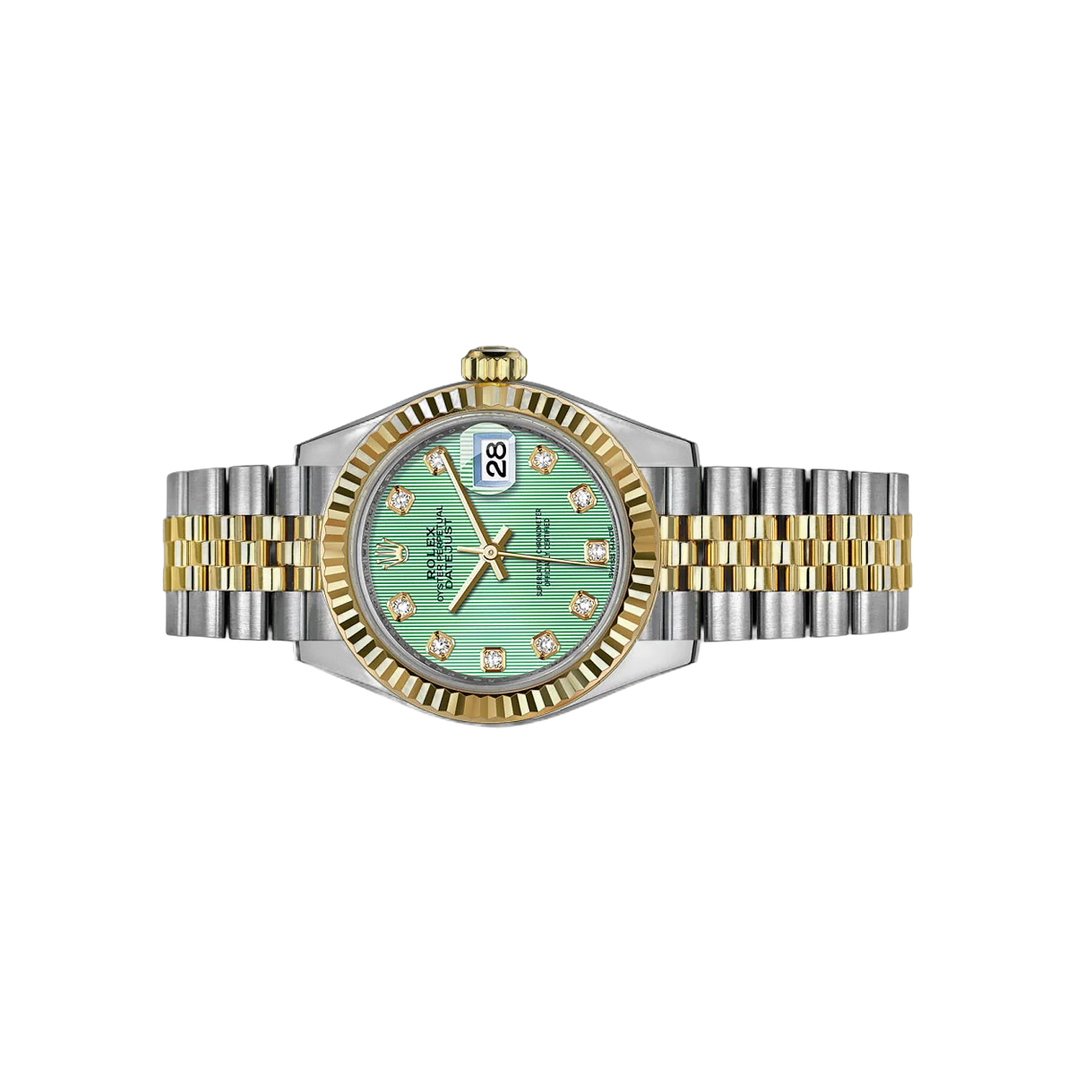 Rolex Datejust 279173 MGDJ Steel & Yellow Gold 28mm Mint Green Diamond Dial Ladies Watch – additional product photo 2