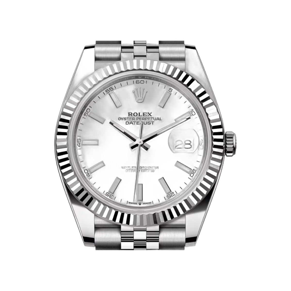Rolex Datejust 41 Oyster Perpetual 126334-0010 White Gold 41mm White Index Dial Men's Watch – additional product photo 3