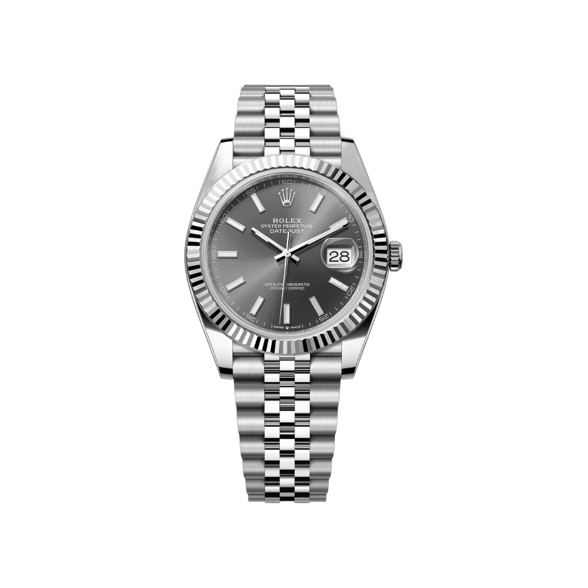 Rolex Datejust 41 Oyster Perpetual 126334-0014 White Gold 41mm Grey Dial Mens Watch