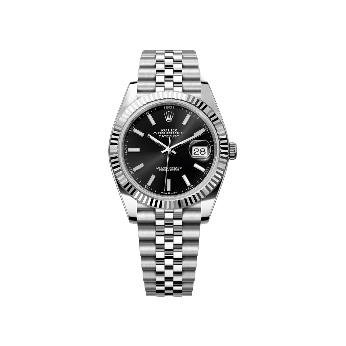Rolex Datejust 41 Oyster Perpetual 126334-0018 White Gold 41mm Black Dial Men's Watch