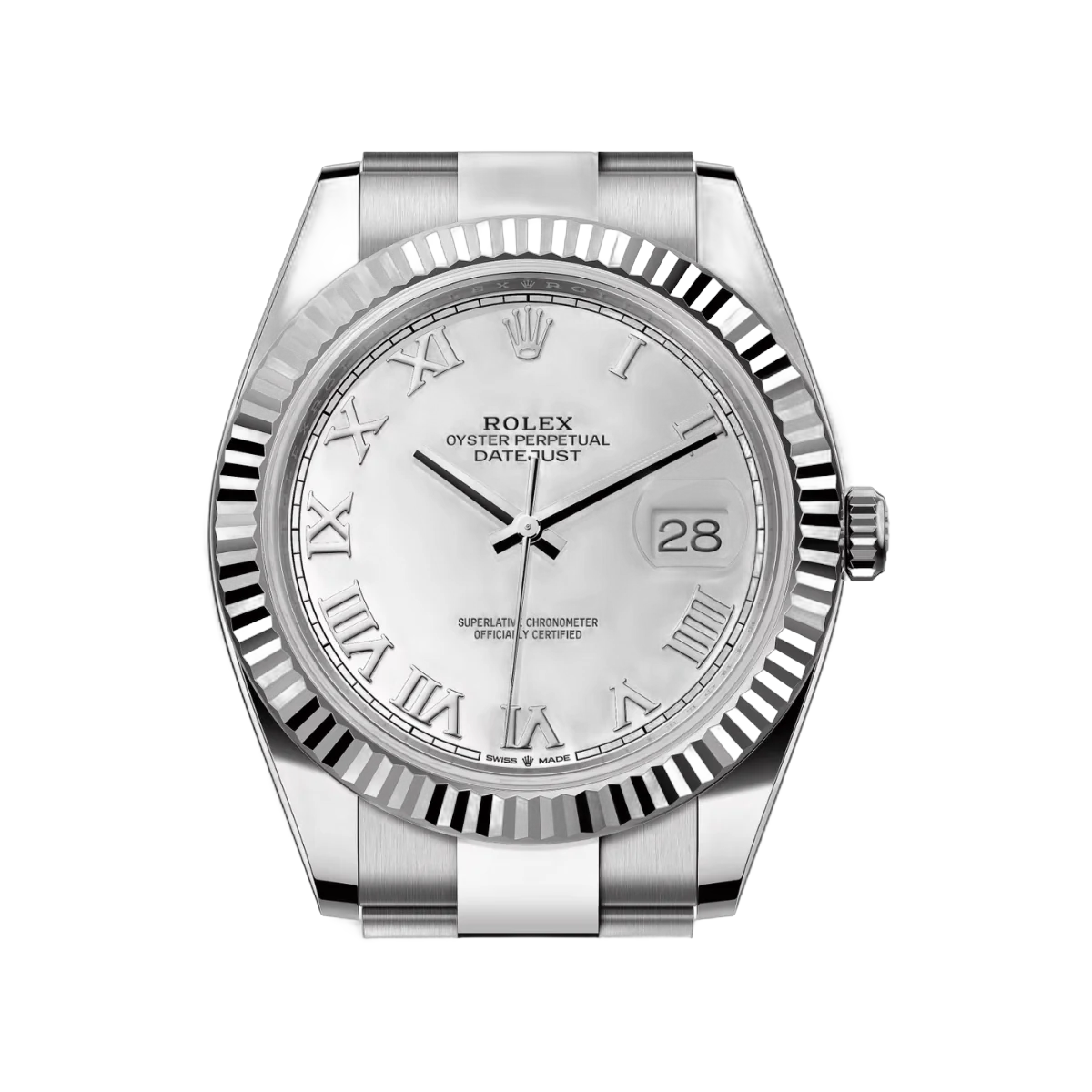Rolex Datejust 41 Oyster Perpetual 126334-0023 White Gold Roman Numerals 41mm White Dial Mens Watch – additional product photo 3