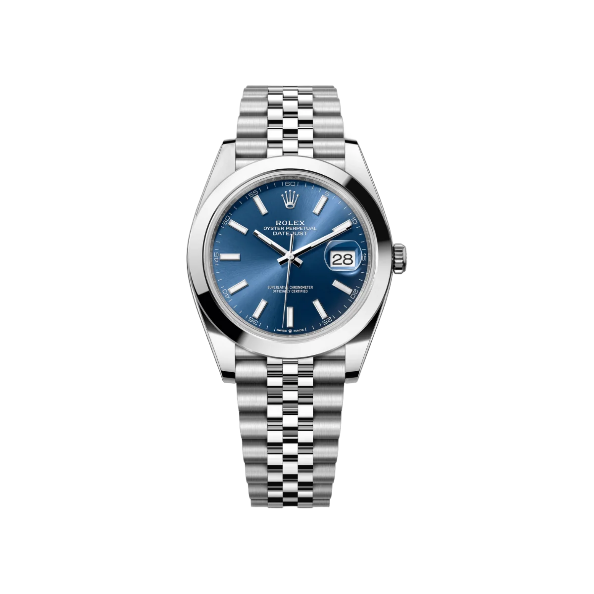 Rolex Datejust m126300-0002 Oyster Perpetual 41mm Blue Index Dial Mens Watch