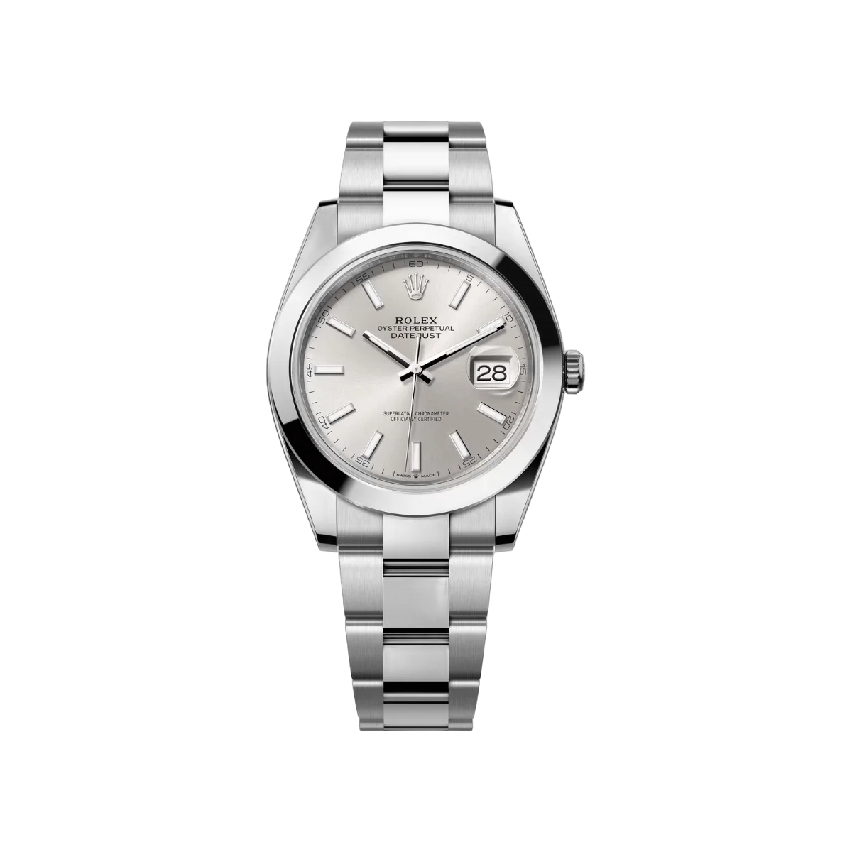 Rolex Datejust m126300-0003 Oyster Perpetual Stainless Steel 41Mm Silver Dial Men's Watch
