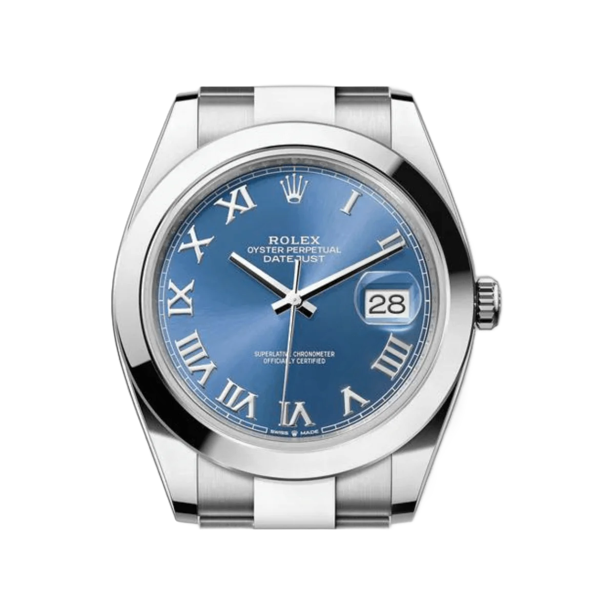 Rolex Datejust m126300-0017 Smooth Bezel Blue Roman Dial – additional product photo 3