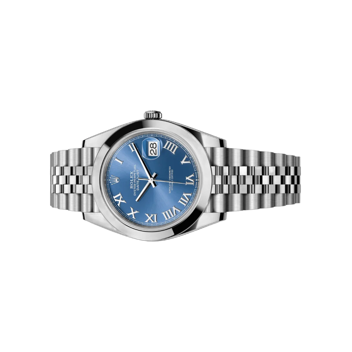 Rolex Datejust m126300-0018 Stainless Steel 41Mm Blue Dial Roman Numerals Mens Watch – additional product photo 2
