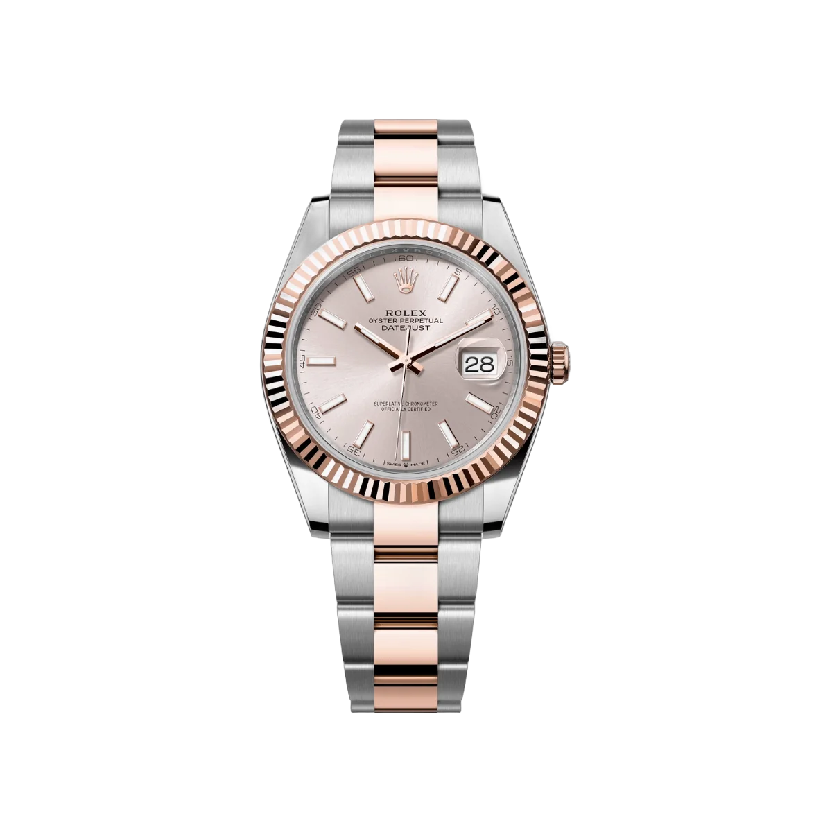 Rolex Datejust m126331-0009 Oyster Perpetual 18K Everose Gold 41Mm Sundust Dial Men’s Watch